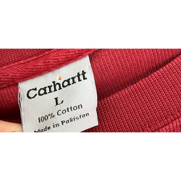 Carhartt Mens Large Sweatshirt Terry Cotton Workwear - Picture 6 of 7